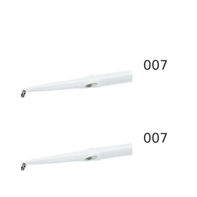 Sinking pencil lure, white/silver (007), shown with treble hook