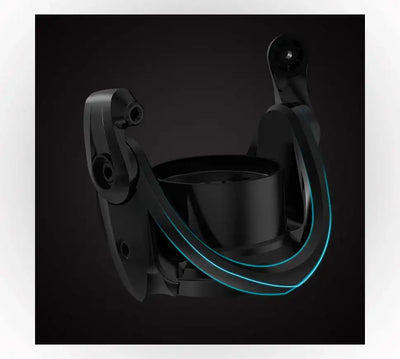 Black spinning fishing reel with teal accent line and open bail frame