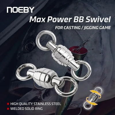 Stainless steel fishing swivel with welded solid rings and connecting snaps
