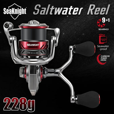 SeaKnight SLARDAR BB Spinning Reel – Dual Handle | 9+1BB | 8kg Drag | 3000 | Squid & Saltwater