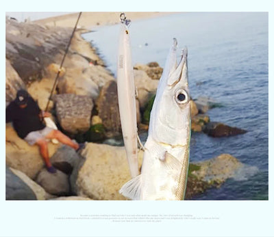 Two caught fish with attached artificial swimbait lures on hooks