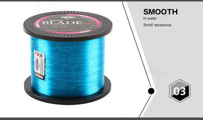 SeaKnight BLADE Nylon Monofilament Line – Japan Material | 1000m | 6–35lb | Black White Blue