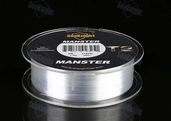SeaKnight MANSTER T2 fluorocarbon fishing line, silver spool and top label