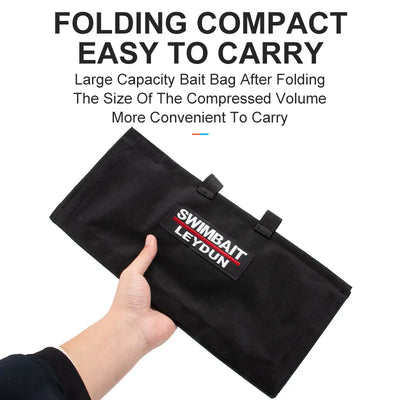 LEYDUN Swimbait Wrap Bag – Fits Up To 12" Baits | 4 Dual-Access Hybrid Pockets | Soft & Hard Lures | Green / Black