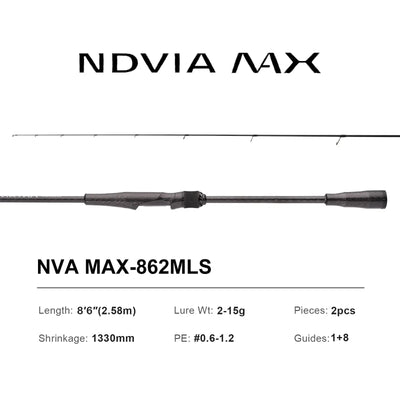 Purelure NDVIA MAX Ajing & Eging Rod – Tubular Tip | Spinning & Casting | 6'0" to 8'6"