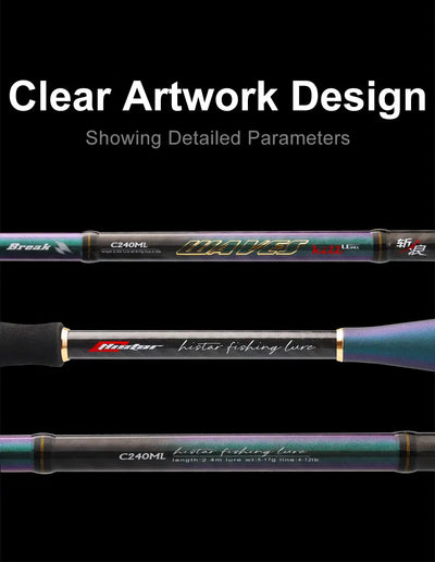 HISTAR Waves Carbon Fishing Rod | 2.4m–3m
