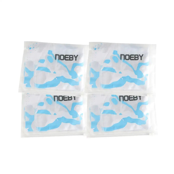 NOEBY UV sun gaiter pack of four, blue-and-white camouflage print, NOEBY branding