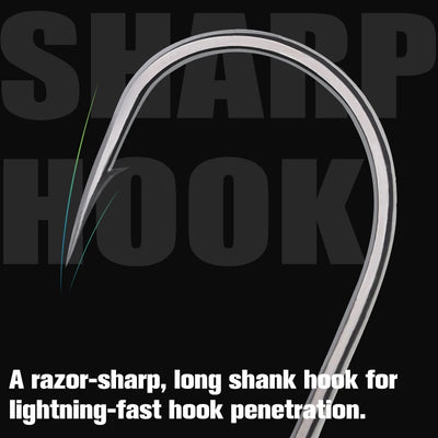 Long shank hook with silver blade plate for a topwater buzzbait