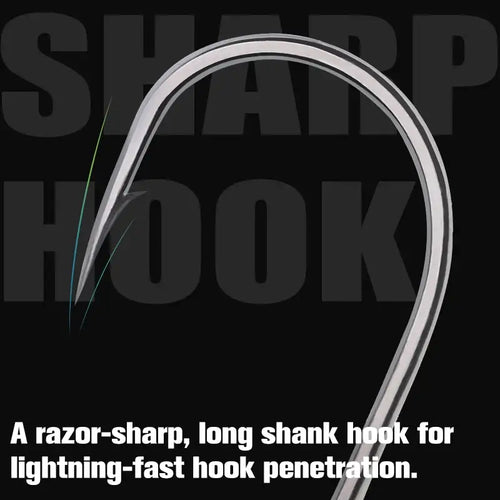 Long shank hook with silver blade plate for a topwater buzzbait