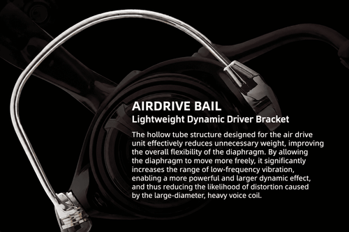 Spinning reel part label: Airdrive bail (lightweight dynamic driver bracket)