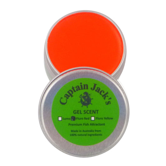 Captain Jack's gel scent tin with bright fluoro red gel inside