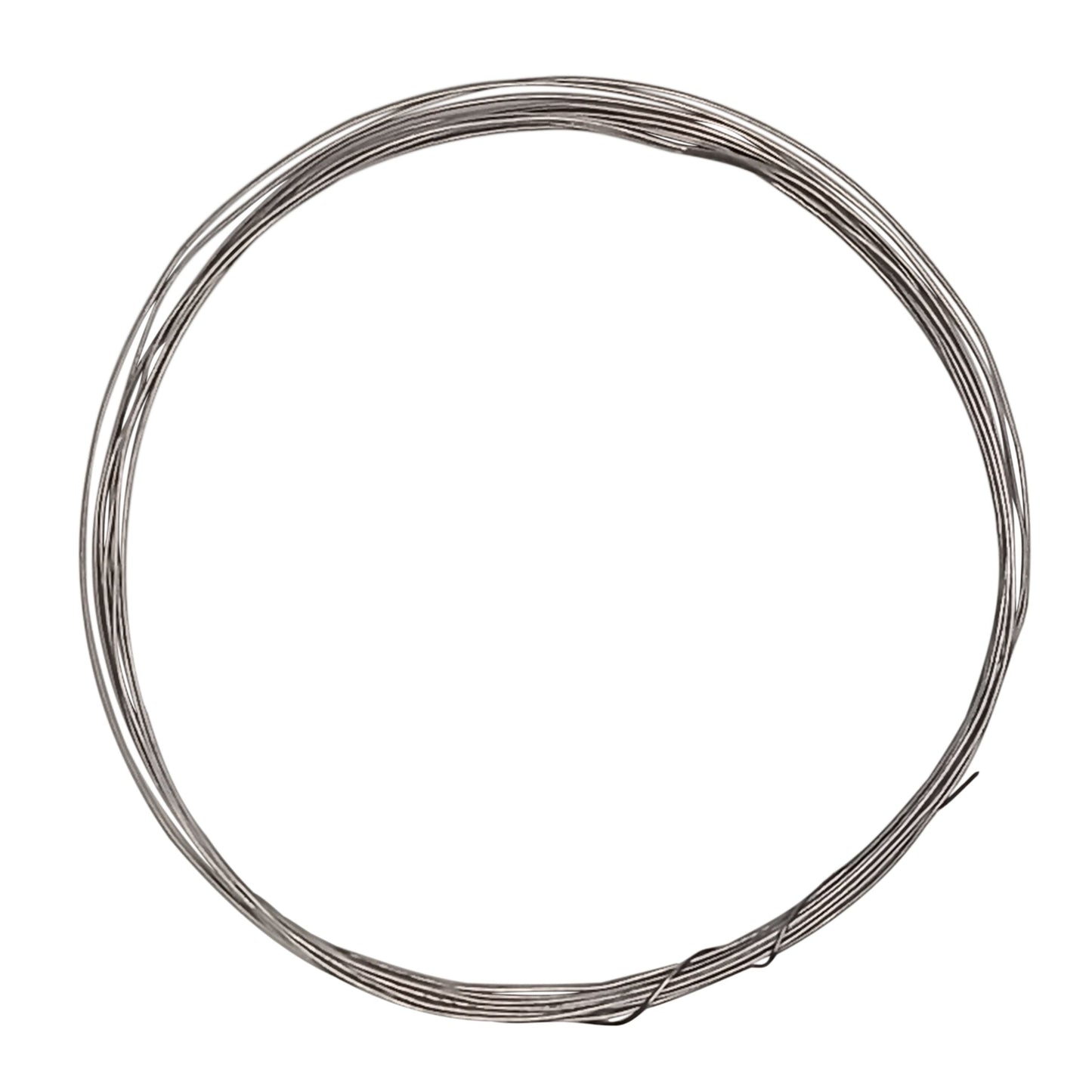 Silver lead rigging wire, 0.5 mm, neatly coiled loop