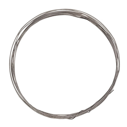 Silver lead rigging wire, 0.5 mm, neatly coiled loop